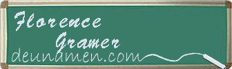 Florence Gramer Visitenkarte